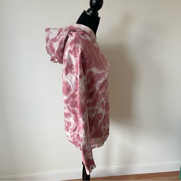 Lululemon All Yours Hoodie Marmoleado Tie Dye Brier Rose Pink Fleece EUC Size 4 - Picture 9 of 12